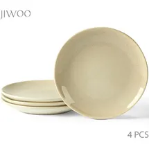 JIWOO Dessertteller Ø19,5 cm Braun 4er Set