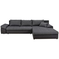 Carryhome Ecksofa, Anthrazit, Dunkelgrau, Textil, 4-Sitzer, Füllung: Schaumstoff, Ottomane rechts, seitenverkehrt montierbar, L-Form, 313x215 cm, Stoffauswahl, Schlafen auf Sitzhöhe, Rücken echt, Wohnzimmer, Sofas & Couches, Wohnlandschaften, Ecksofas