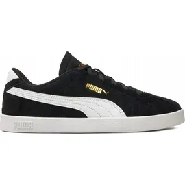 Puma Unisex Club II Sneaker, Black White Gold, 47 EU