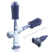 alyvisun Flaschenbürste Set Silikon Blau