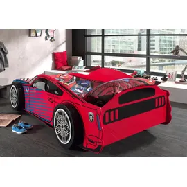 Vipack Spielbett Sport-Wagen Optik 90 x 200 cm MDF lackiert rot