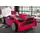 Vipack Spielbett Sport-Wagen Optik 90 x 200 cm MDF lackiert rot