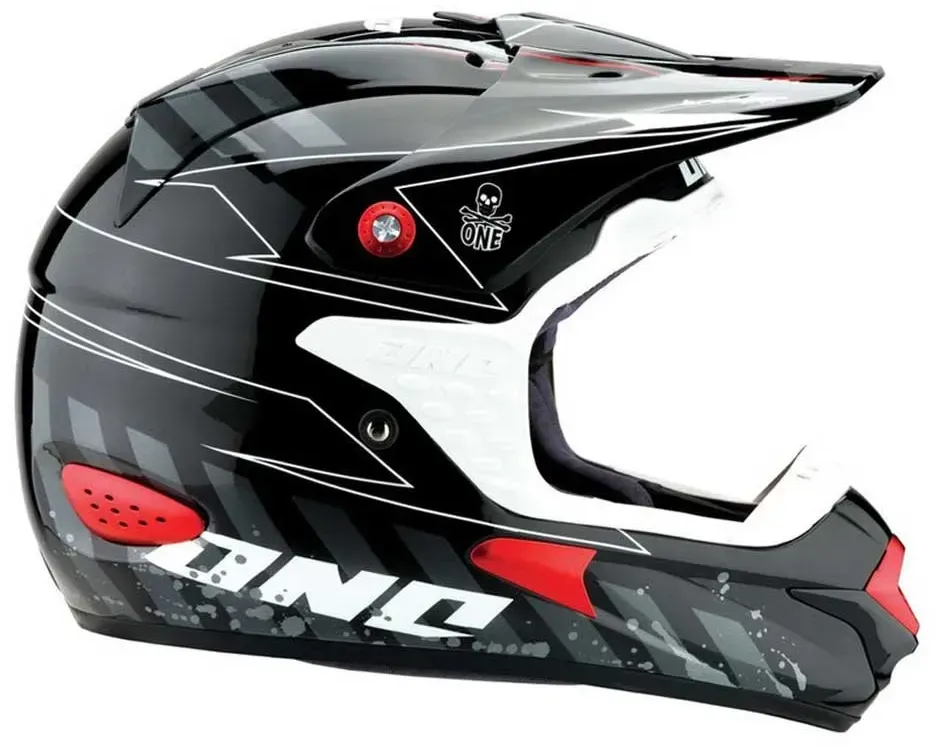 One Industries Trooper Bionic Offroad-helm - Black / Red / White - L