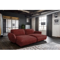 KAWOLA Big-Sofa DAVITO, Longchair Leder oder Lederimitat im Vintagelook, versch. Farben rot