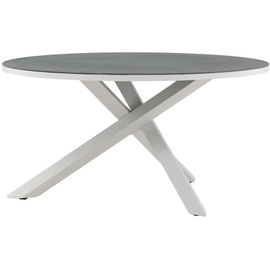 VCM Copacabana Esstisch Ø140cm weiß grau. - Grau