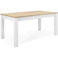 Esstisch Ausziehbar Massiv Holz Weiß Tisch Küchentisch Wohnzimmer Homestyle4u