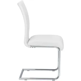 Idimex Esszimmerstuhl Aladino Set mit 4 Stühlen Chrom/weiß