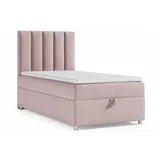 Best For Home Boxbett, Rosa, Textil, Höhe ca. 18 cm, Rechteckig, 70x200 cm, Schlafzimmer, Betten, Boxspringbetten