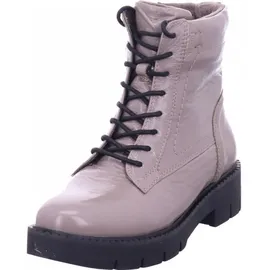 TAMARIS COMFORT Damen Stiefeletten zum Schnüren aus Leder Plateau Comfort Fit, Braun (Taupe - 38 EU