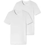 SCHIESSER Herren T-Shirt 2er Pack - Serie "95/5", Rundhals, S-XXL Weiß 2XL