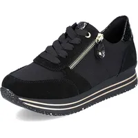 REMONTE Damen D1316 Sneaker, schwarz, 38