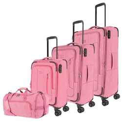Travelite Boja 4 Rollen Kofferset 4-teilig pink
