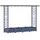 vidaXL Hochbeet mit Rankgitter und Dach 203 x 40 x 123 cm Grau