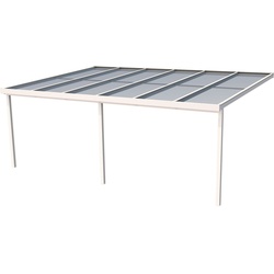 GUTTA Terrassendach Premium, BxT: 611×406 cm, Bedachung Doppelstegplatten, BxT: 611×406 cm, Dach Polycarbonat gestreift weiß weiß