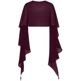 Vera Mont Chiffonstola mit Volant", in Strong aubergine), | Gr.: L