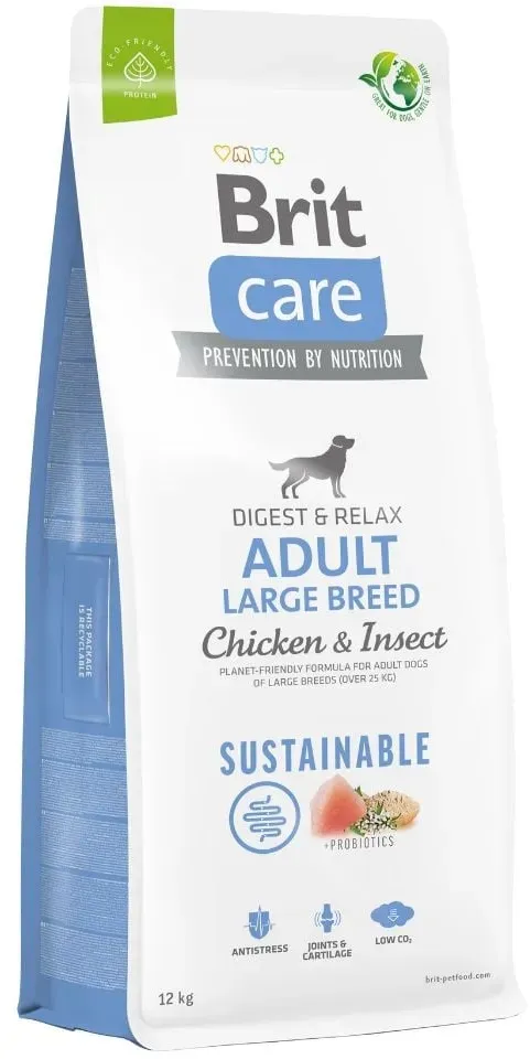 BRIT Care Dog Sustainable Adult Large Breed Chicken & Insect Adult Large Breed Hundefutter mit Huhn und Insekten 12kg