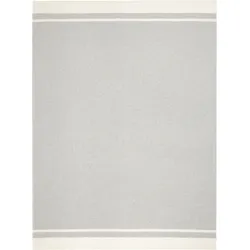 Wolldecke BIEDERLACK "Arezzo Stripe", grau (grau, natur), B:150cm L:200cm, Wolle, Wohndecken, mit recycelter Wolle