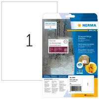 Herma A4, Weiß, Abgerundetes Rechteck, A4, Universal, Matte, Laser