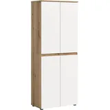 Home Affaire Mehrzweckschrank HOME AFFAIRE "CIPELA, 70x175 cm, viel Stauraum, variable Einlegeböden, Kleiderstange", evoke oak nachbildung, weiß, B:70cm H:175cm T:37cm, FSC-zertifizierter Holzwerkstoff, Schränke, Mehrzweckschrank, Schuhschrank, Kleiderschrank,