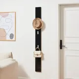 [en.casa] - Wandgarderobe Hansnes Mit 3 Klapphaken 165 Cm Schwarz