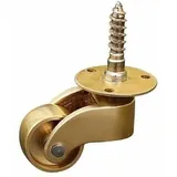 Stück Universal-Möbelrollen aus Messing, Rollen aus massivem Messing, 360-Grad-Lenkrollen, Tragkraft 75 kg, Schrauben im Lieferumfang enthalten