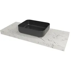 Naturel Dolce Waschtischplatte 120x80x50 cm Carrara-Marmor matt DO12050MCB
