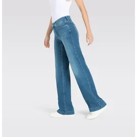 MAC Dream Wide Leg Jeans in mittelblauer Waschung-D38 / L32