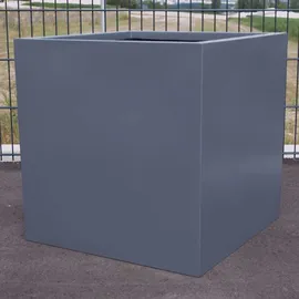 eleganteinrichten Pflanzkübel 50 x 50 x 50 cm Anthrazit Metallic