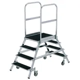 MUNK Podesttreppe 4 Stufen 179 cm Aluminium/Holz/Stahl