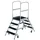 MUNK Podesttreppe 4 Stufen 179 cm Aluminium/Holz/Stahl