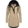 Ragwear Fellimitatmantel "Letti Teddy-Fleece", Damen, Gr. 6XL (52), beige (sand), Plüsch, Material: 100% Polyester, figurumspielend ca.