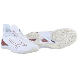 Mizuno Wave Mirage 4 Damen-Sneaker, Weiß, Rosa, Schneewittchen, 42 EU - 42 EU
