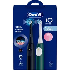 Oral-B iO Series 2 Night Black + 2. Handstück Forest Green