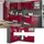 Vicco Winkelküche L-Form 287 cm Bordeaux Hochglanz