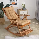 Morbuy Deckchair Auflagen für Gartenliegen, Sonnenliege Kissen Tragbare Garten Innenhof Gepolstertes Bett Relax-Liegestuhl Sitzauflage für Deckchair, Innen, Außen (48 * 120cm,Beige)