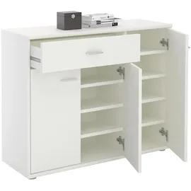 CARO-Möbel Deusto 88 x 70 x 35 cm 3 Türen 1 Schublade / weiß