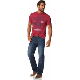 Arizona T-Shirt ARIZONA, Herren, Gr. 3XL (64/66), rot (rot, meliert), Single Jersey, Obermaterial: 60% Baumwolle, 40% Polyester, meliert, normal, Rundhals, Shirts T-Shirt, Kurzarm, melierte Optik, Rundhals, aus Baumwollmischung, Topseller