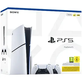 Sony PlayStation 5 Slim Disc Edition + 2. DualSense Wireless-Controller