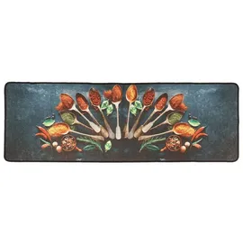 vidaXL Küchenteppich Mehrfarbig 60x180 Cm Waschbar Rutschfest