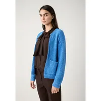 More & More Bouclé Cardigan mittelblau