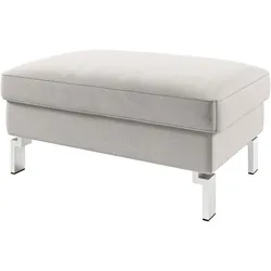 Polsterhocker 3C CANDY "Lecce", grau (hellgrau), B:90cm H:45cm, Hocker, Passend zur Serie Lecce