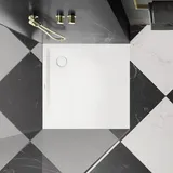 Kaldewei SUPERPLAN 1848-2, Duschwanne mit Wannenträger, 90x90cm, 384848042001, Farbe: Weiß mit Secure Plus