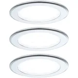 Paulmann LED Möbeleinbauleuchten 3er-Set 65mm 3x2,5W 3x180lm 230/12V 4000K Chrom