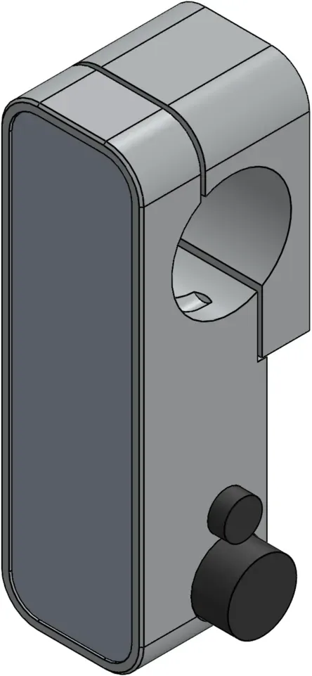 Griffwerk R8 Rollwagenstopper für Glastür L