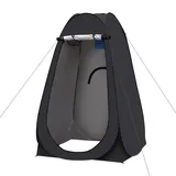 ZBAOLTO Pop Up Toilettenzelt Umkleidezelt, Outdoor Camping Duschzelt Toilette, Anti UV Ankleidezelt für Strand, Angeln, Baden, mit Tragetasche (Schwarz, 120 * 120 * 190)