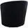 Atlantic Home Collection Drehsessel Colin Samtvelours 84 x 84 x 85 cm Schwarz mit Zierkissen
