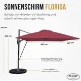 RS Trade Sonnenschirm 3m x 4m, Aluminium; UV-Schutz; inkl. Regencover
