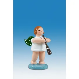 Rudolphs Schatzkiste Holzfigur Engel mit Oboe ohne Krone Höhe 6cm NEU Holzengel Instrument Seiffen Erzgebirge Figur Dekoration Holzfiguren Weihnachten Fensterschmuck Spielzeug Deko Weihnachtsfigur