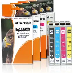 D&C 405XL Kompatible Tintenpatronen 4er-Set für Epson WorkForce WF-7840DTWF