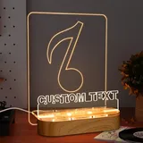 YuanDian Personalisierbarer Schallplattenständer, Schallplattenständer aus Holz, Acryl-Halter für Vinyl-Album-Display und Aufbewahrung mit warmweißen Lichtern, LED-Display-Aufbewahrungsbox